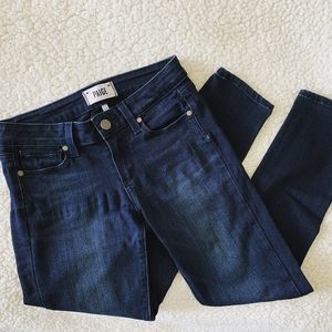 PAIGE Verdugo Crop Skinny Jeans, Size 25, Blue